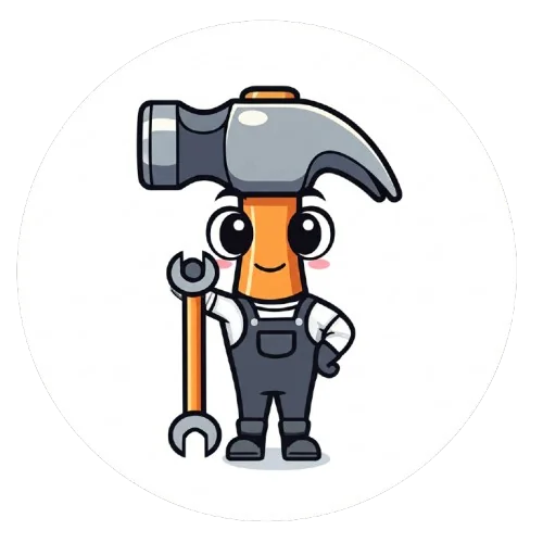 Fixa, the friendly hammer character and AI bot inside the FixerUp app